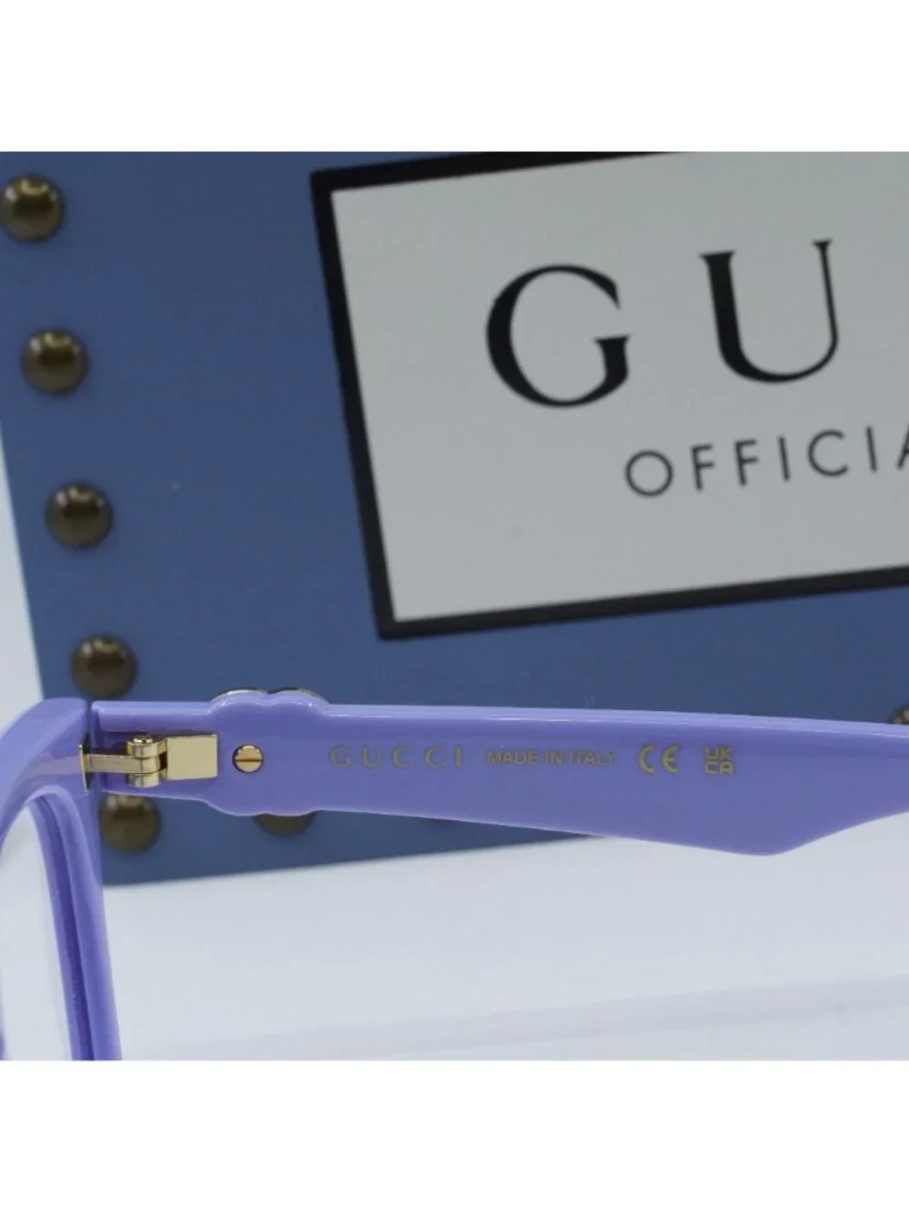 Gucci GG1536O 008 Square Eyeglasses - Lilac 53mm